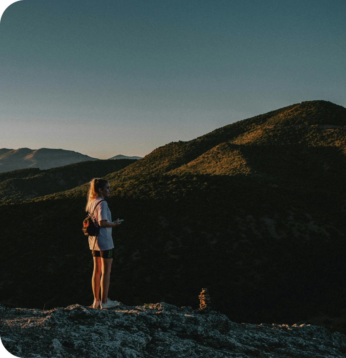 a girl travelling and enjoying scenery